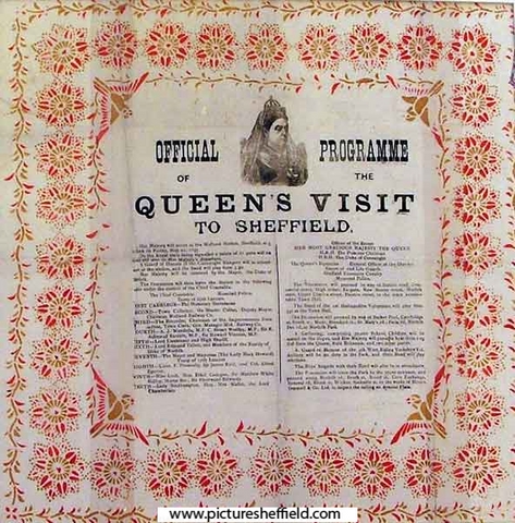 Royal visit of Queen Victoria to Sheffield official programme