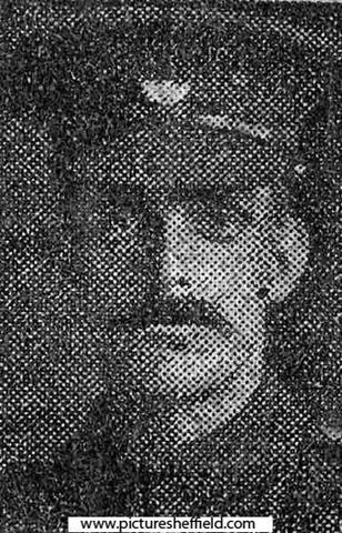 Private Albert Belk, King's Own Yorkshire Light Infantry (KOYLI), Roebuck Road, Sheffield, wounded