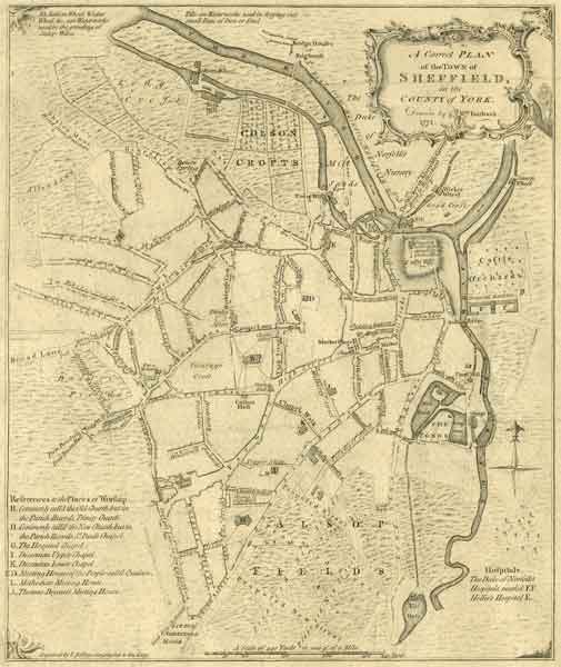 A correct plan of the town of Sheffield by William Fairbank
