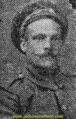 Private B. Ward, York and Lancaster Regiment, Greystock Street, Sheffield, killed