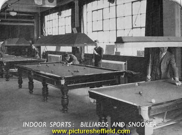 Billiards and snooker room, Dormer / The Sheffield Twist Drill and Steel Co. Ltd., Summerfield Street