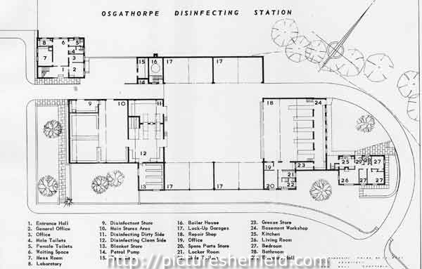 Plan of Osgathorpe Disinfecting Station, Osgathorpe Road.