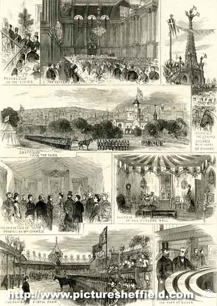 Sketches of the royal visit to Sheffield