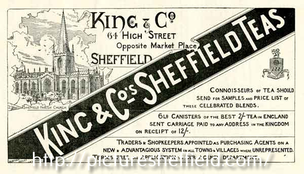 Advertisement for King and Co., tea dealers, No. 60 High Street
