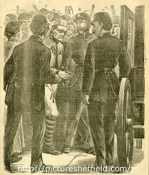 Charles Peace or The Adventures of a Notorious Burglar: Peace conducted by the officers to the prison van
