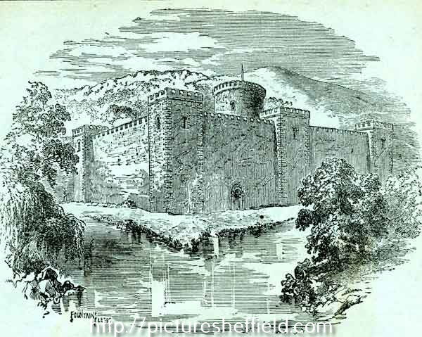 Sheffield Castle as it appeared in the year 1066