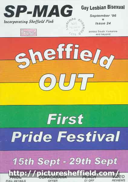 Cover of SP Magazine advertising Sheffield Pride