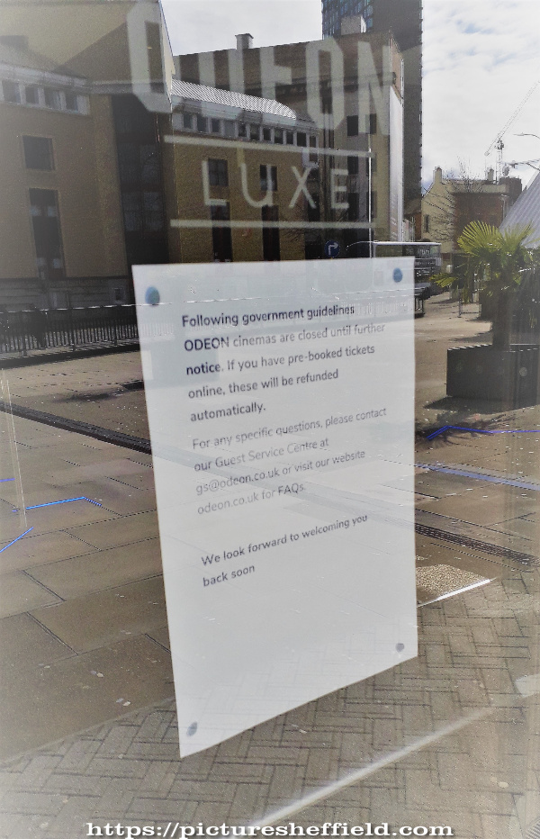 Covid-19 pandemic closure notice: Odeon Luxe Cinema, Arundel Gate