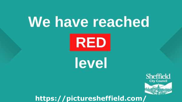 Covid-19 pandemic: Sheffield City Council graphic - We have reached RED level