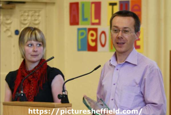Cheryl Bailey, Senior Archivist and Pete Evans, Archives and Heritage Manager at Spring Out event