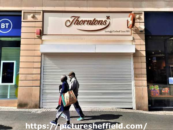 Empty closed down shop, Thorntons confectioners, No. 30 Fargate