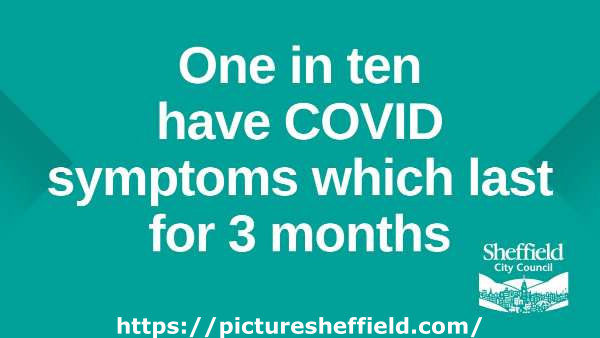 Covid-19 pandemic: Sheffield City Council graphic - One in ten have Covid symptoms which last for 3 months