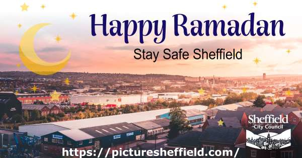 Covid-19 pandemic: Sheffield City Council graphic - Happy Ramadan - Stay Safe Sheffield