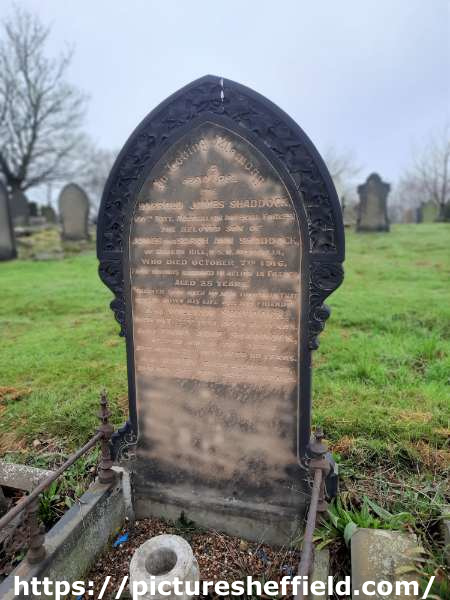 Burngreave Cemetery: Shaddock family gravestone
