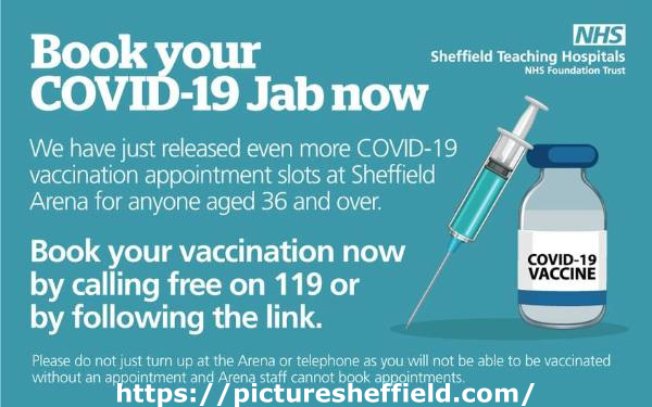 Covid-19 pandemic: Sheffield Teaching Hospitals NHS Foundation Trust graphic - Book your Covid19 jab now