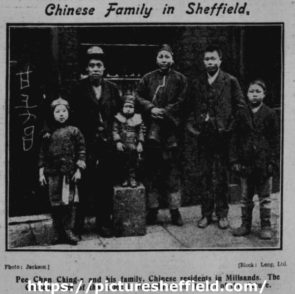 Chinese family in Sheffield - Pee Chan Ching-a and his family, Chinese residents in Millsands