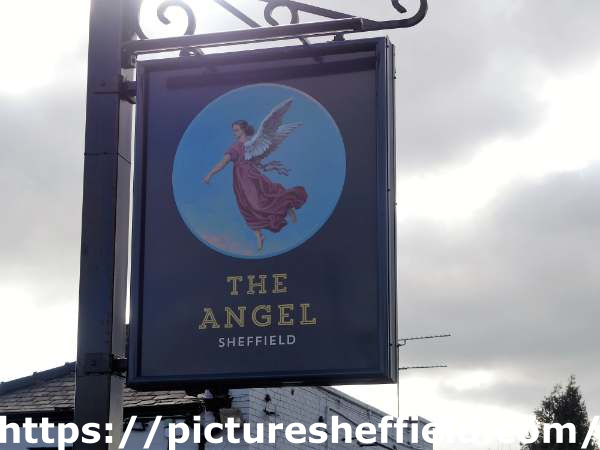 Pub sign, The Angel public house, No. 59 Sheffield Road, Woodhouse