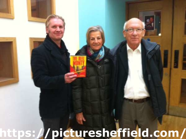 Neil Anderson, Marie-Luise Coulthard and Peter Wigley pictured at the Showroom Cinema, 2012 at a showing of 'City on the Move' organised by Sheffield City Archives as part of their 'Friday at the Flicks' event