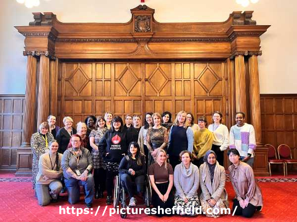 Women at a Menopause and Period Equality Charter event in the Town Hall