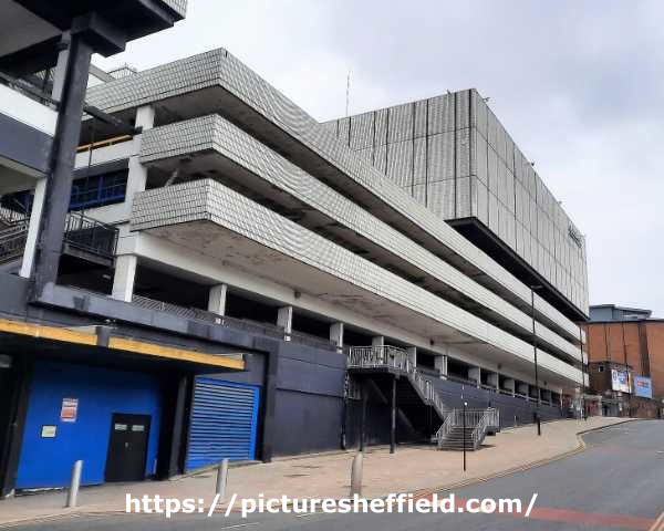 O2 Academy and multi-storey car park from Pond Street
