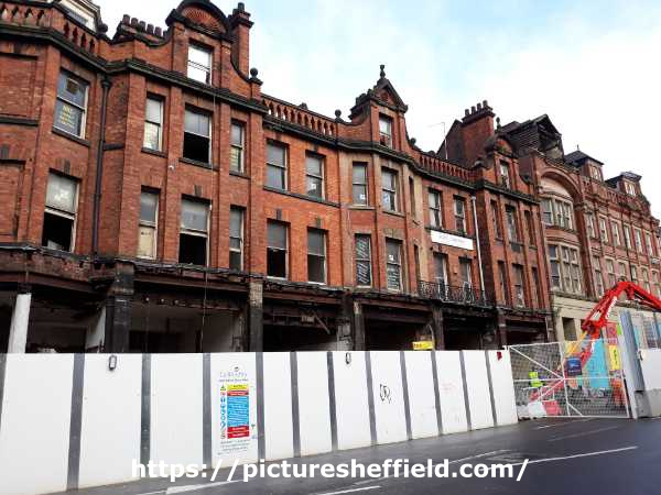Redevelopment of shopping units, Pinstone Street as part of the Heart of the City 2