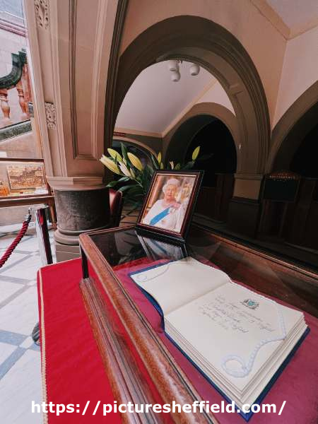 Book of Condolence for Queen Elizabeth II on display in Sheffield Town Hall
