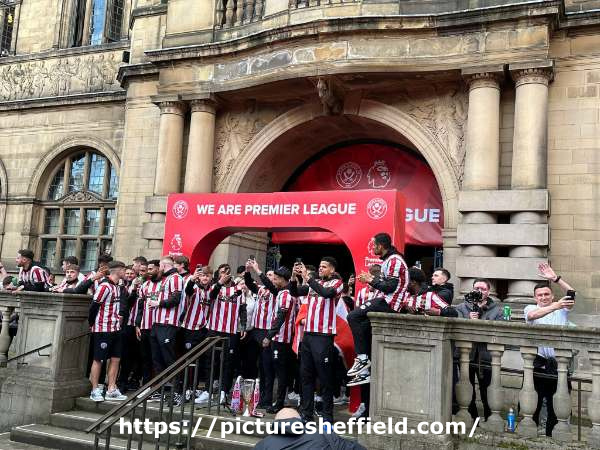 Civic reception for Sheffield United FC on their promotion to the Premier League