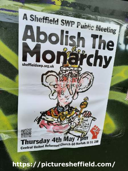 Sheffield Socialist Workers Party: Anti-monarchy / republican poster