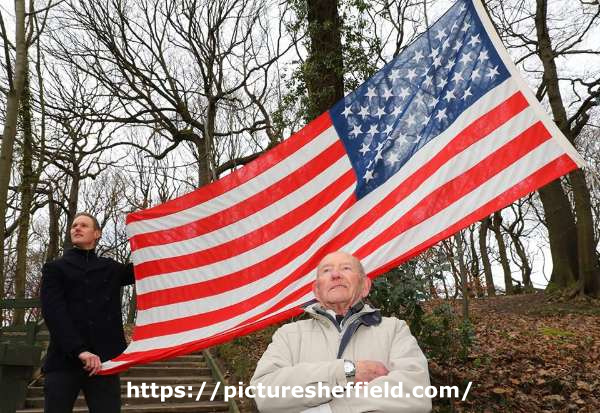 You couldn't wipe the grin off Tony Foulds' face when he unveiled the permanent US flagpole to the crew of Flying Fortress (Mi Amigo) at Endcliffe Park