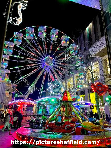 Christmas illuminations / big wheel, The Moor