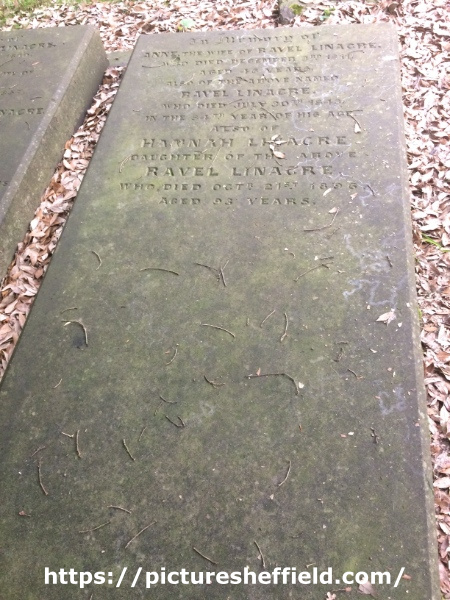 Headstone of the Linacre family, St James, Norton