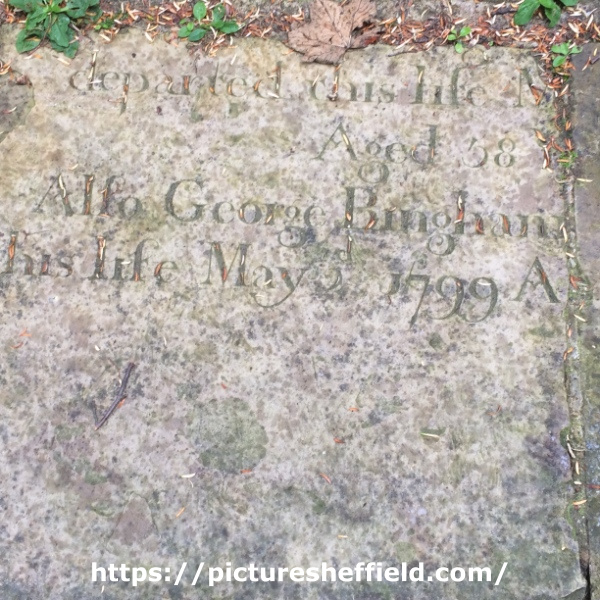 Headstone of the Bingham family, St James, Norton