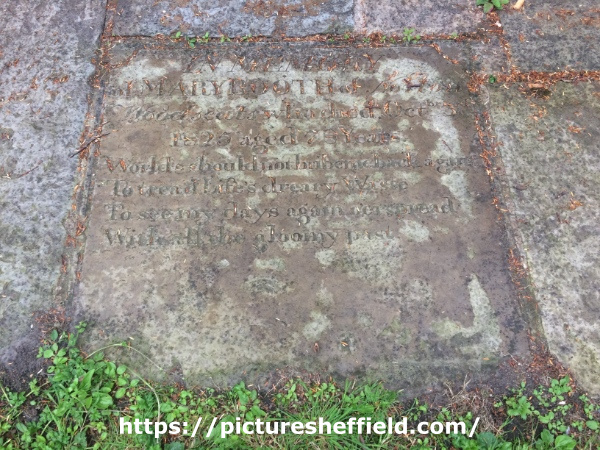 Headstone of Mary Booth, St James, Norton