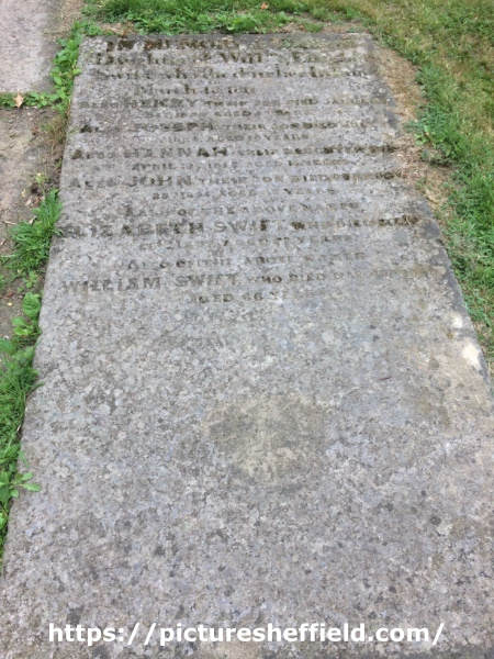 Headstone of the Swift family, St James, Norton