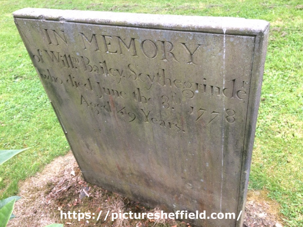 Headstone of William Bailey, St James, Norton