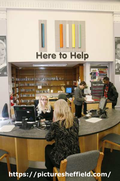 Enquiry desk, Central Lending Library, Central Library, Surrey Street