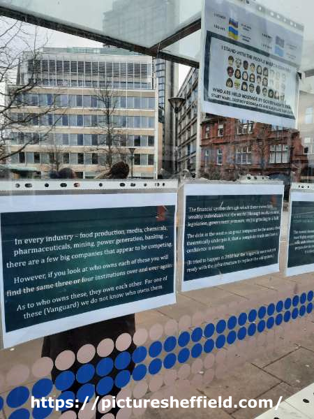 Information posted by so called 'conspiracy theorists' in Sheffield City Centre