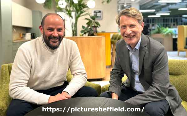 Alexis Krachai, Independent Chair of the Gleadless Valley Regeneration Board, and (right) Matthew Nimmo (Head of Project Delivery, future of Gleadless Valley