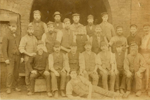 Sheffield Smelting Company Limited, Royds Mill, Windsor Street - workmen, c. 1887