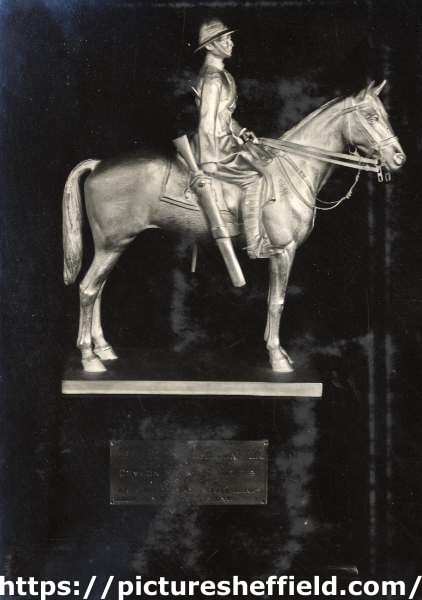 Regimental statuette. Ceylon Mounted Rifles, made by Walker and Hall