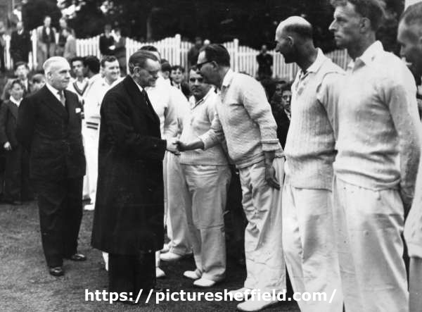 John Henry Bingham, Lord Mayor of Sheffield, 1954-1955: Parkhead Cricket Club, opening of Cricket Week