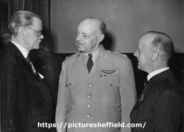 John Henry Bingham, Lord Mayor of Sheffield, 1954-1955: Rotary Club luncheon showing (centre) Colonel Rodgers, Anglo American officer, Royal Victoria Hotel