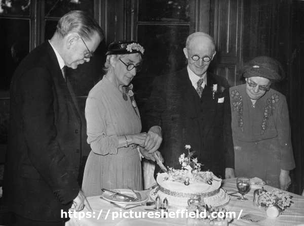 John Henry Bingham, Lord Mayor of Sheffield, 1954-1955: Golden Wedding anniversary [for] Mr and Mrs Owen, Kenwood [Hall] Hotel, Kenwood Road