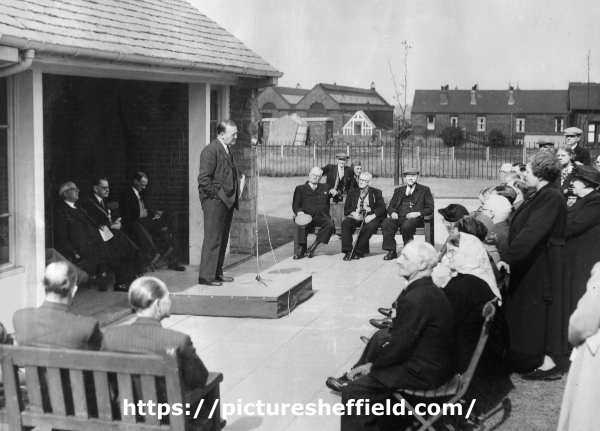 John Henry Bingham, Lord Mayor of Sheffield, 1954-1955: Attercliffe Garden of Rest. Old Mino shelter