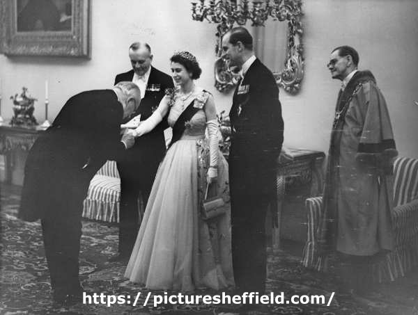  Visit of Her Majesty the Queen [Elizabeth II] and HRH Duke of Edinburgh, [Cutlers Hall]