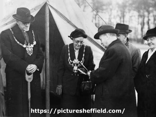 John Henry Bingham, Lord Mayor of Sheffield, 1954-1955: Tree planting ceremony, Graves Park