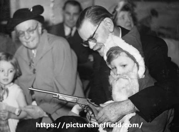 John Henry Bingham, Lord Mayor of Sheffield, 1954-1955: Carbrook Day Nursery, off Manningham Road, Carbrook, Christmas party