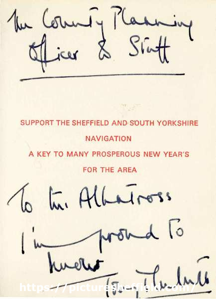 South Yorkshire County Council Christmas card - South Yorkshire Waterways (3 of 3)