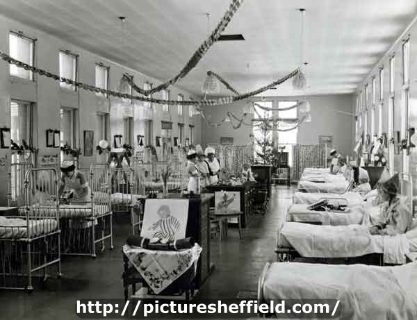 Children's ward, City General Hospital (latterly Northern General Hospital), Christmas 1956