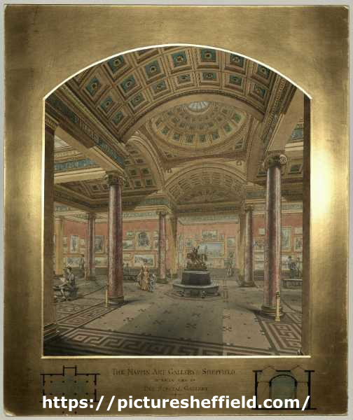 The Mappin Art Gallery, Weston Park. Interior view of the Special Gallery, designed by Flockton and Gibbs, architects